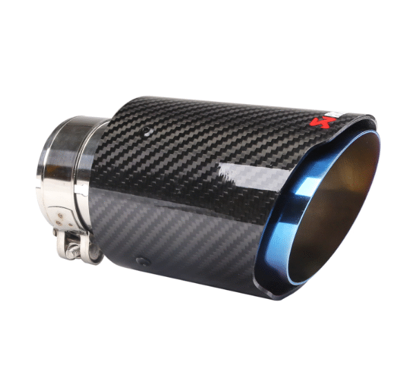 汽車尾喉咀-54-89mm直邊亮纖維烤藍