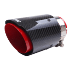 汽車尾喉咀-54-89mm直邊亮纖維紅