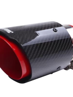 汽車尾喉咀-54-89mm直邊亮纖維紅