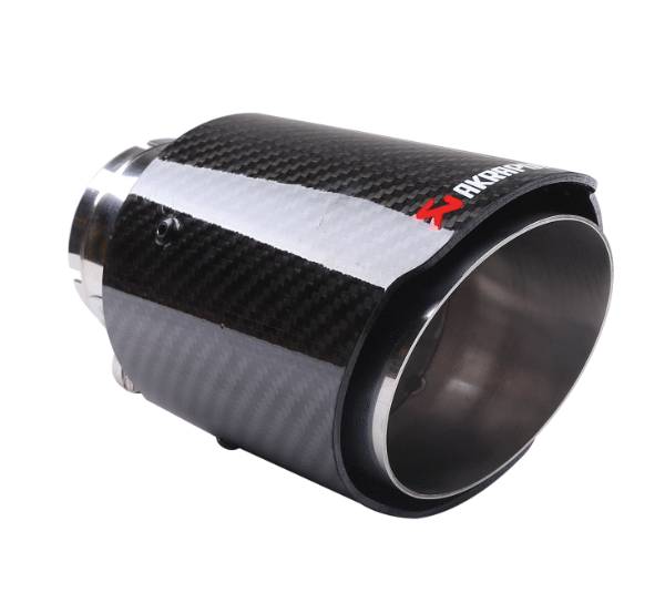 汽車尾喉咀-54-89mm直邊亮纖維銀