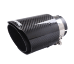 汽車尾喉咀-54-89mm直邊亮纖維黑