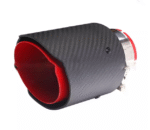 汽車尾喉咀-54-89mm直邊啞光纖維紅