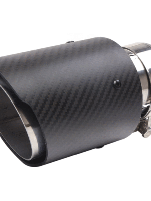 汽車尾喉咀-54-89mm直邊啞光纖維銀