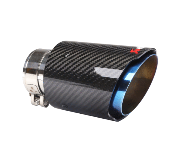 汽車尾喉咀-63-89mm直邊亮纖維烤藍