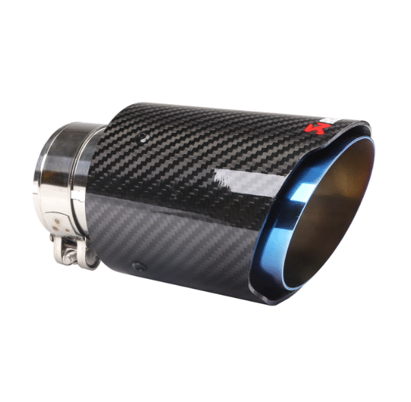 汽車尾喉咀-63-89mm直邊亮纖維烤藍