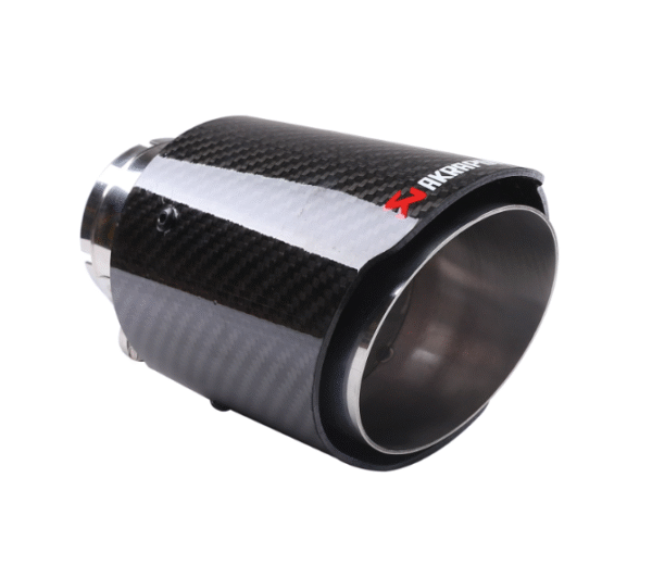 汽車尾喉咀-63-89mm直邊亮纖維銀