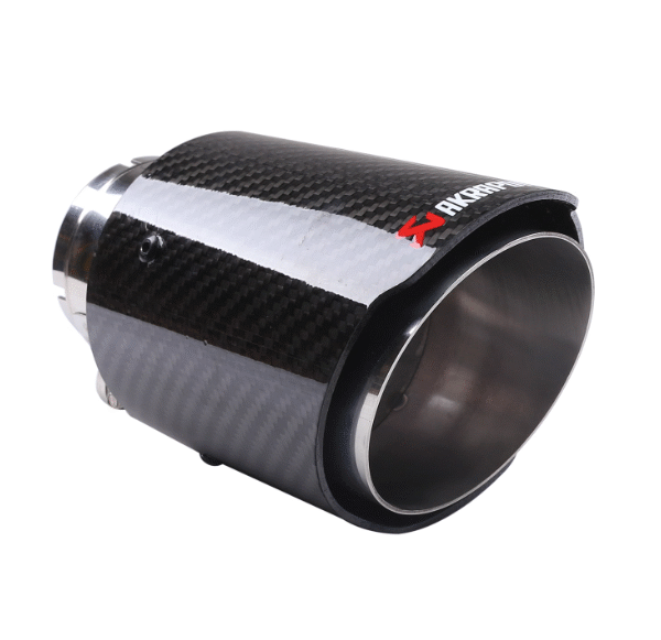 汽車尾喉咀-63-89mm直邊亮纖維銀