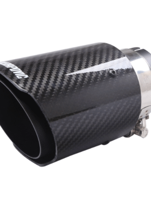 汽車尾喉咀-63-89mm直邊亮纖維黑