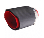 汽車尾喉咀-63-89mm直邊啞光纖維紅