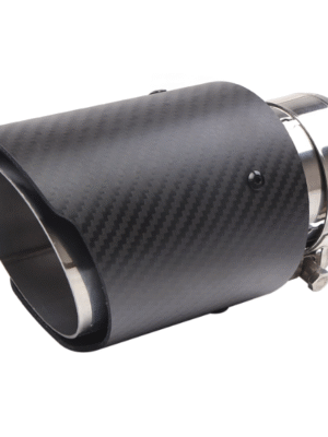 汽車尾喉咀-63-89mm直邊啞光纖維銀