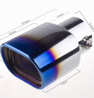 汽車尾喉咀-帶網方口烤藍直通用款