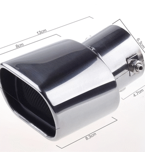 汽車尾喉咀-帶網方口白金彎通用款