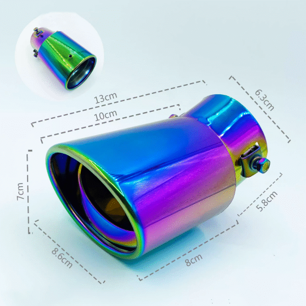 汽車尾喉咀-橢圓全彩彎通用款
