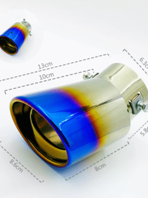 汽車尾喉咀-橢圓烤藍彎通用款