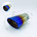 汽車尾喉咀-橢圓烤藍直通用款