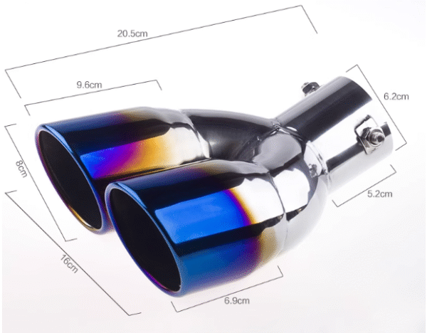 汽車尾喉咀-雙管加厚烤藍彎升級款