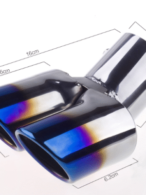 汽車尾喉咀-雙管烤藍彎通用款